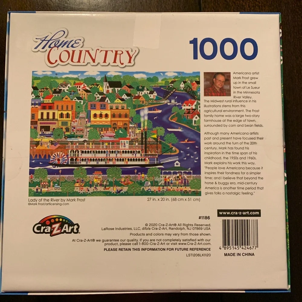 Cra-Z-Art Home Country Puzzle Lady of the River - Vibrant River Scene - Picture 2 of 2